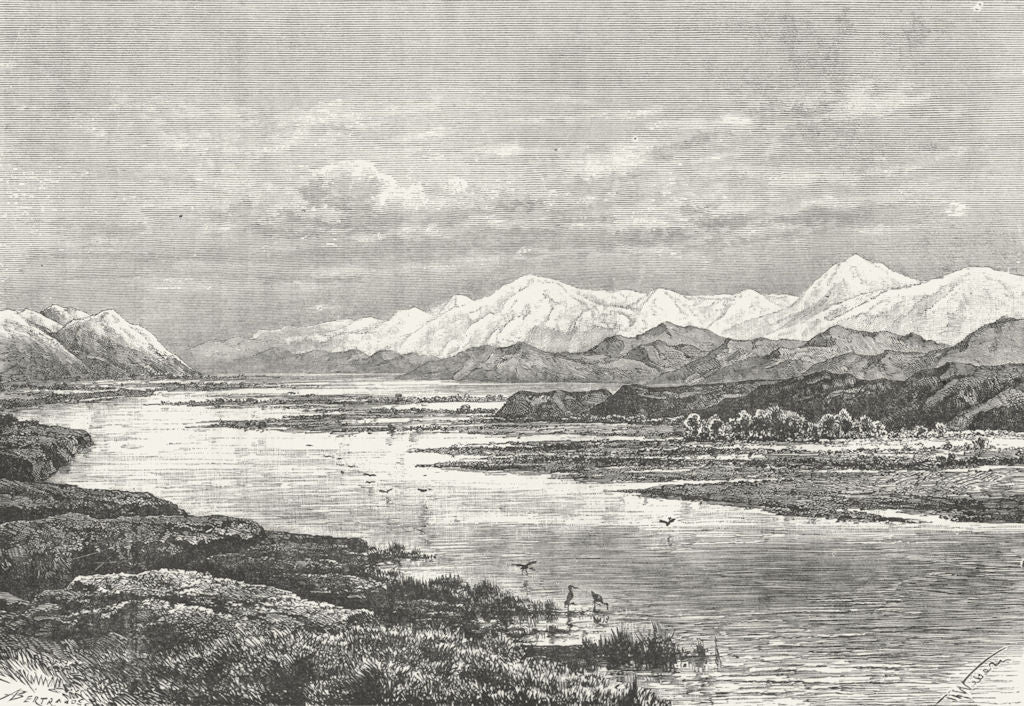 ASIA. Alai & Trans-Range c1885 old antique vintage print picture
